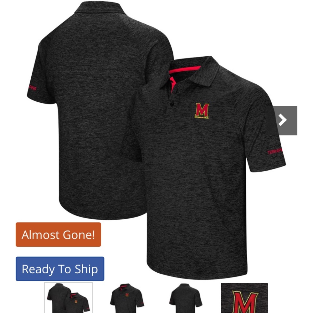 Maryland Terps Lightweight Golf Shirt